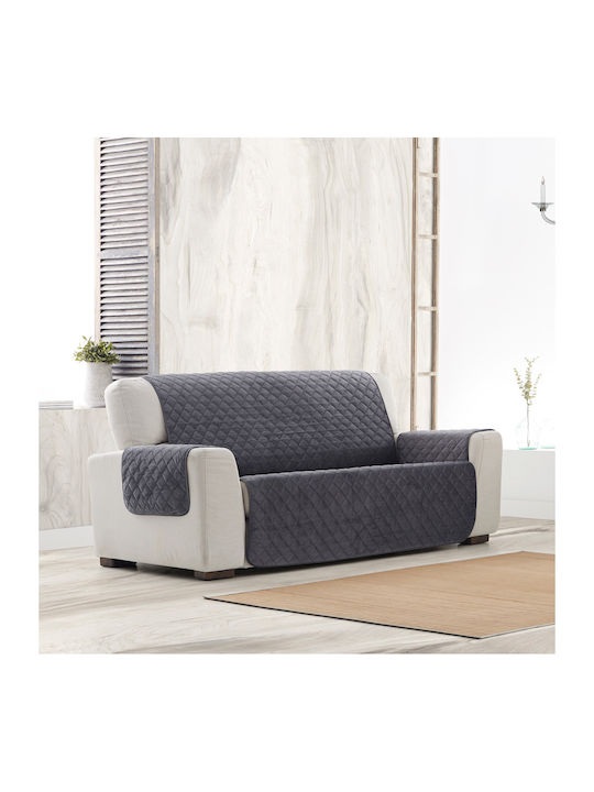 Aithrio Universal Velvet Elastische Abdeckung für Zweisitziges Sofa Grey 1Stück UNIVERSAL-VELVET-C/10-Γκρι-Διθέσιος
