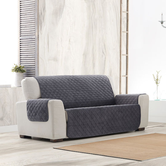Aithrio Universal Velvet Elastic Cover for Two Seater Sofa Gray Aithrio Universal Velvet Elastic Cover for Two Seater Sofa Gray