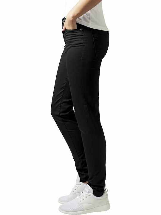 Women's Fabric Trousers Skinny Fit Black