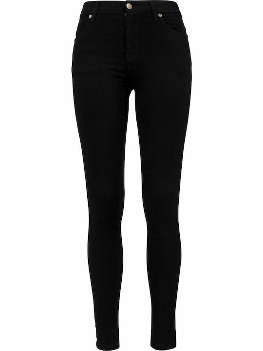 Women's Fabric Trousers Skinny Fit Black