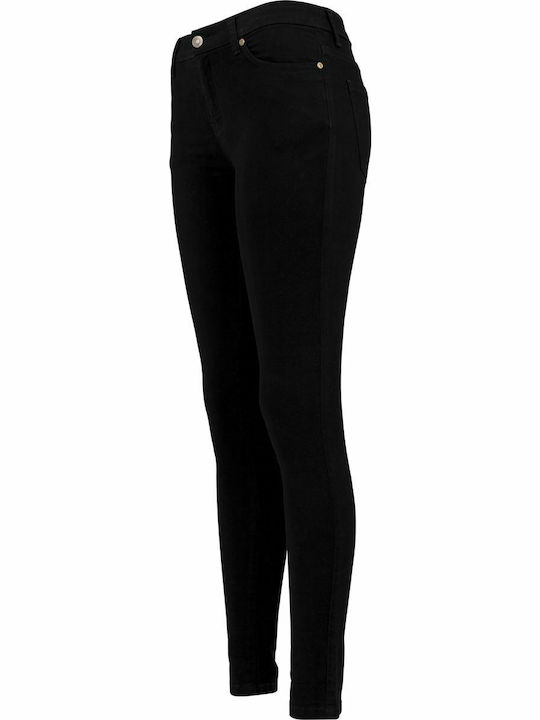 Women's Fabric Trousers Skinny Fit Black