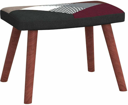 Ohrensessel mit Fußhocker Patchwork 61.5x69x95.5cm