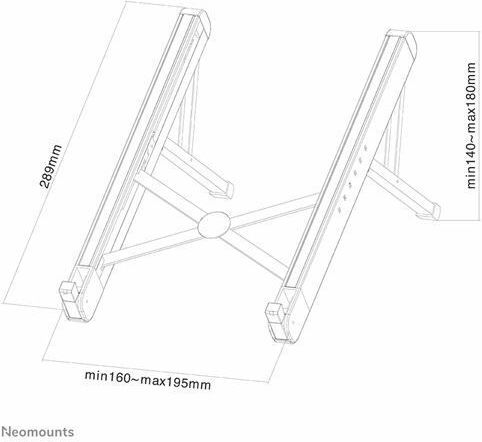 Neomounts Βάση για Laptop έως 17" Ασημί (NSLS010)