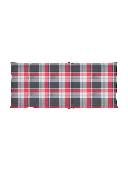 Rocking Armchair Grey / Red Plaid 57x100x117cm