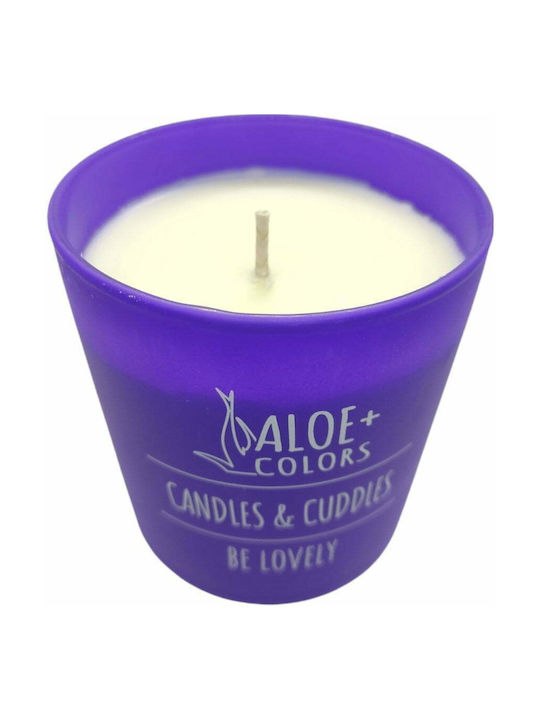 Aloe Colors Aromatic Soy Candle Be Lovely in Jar with Caramel/Bitter Almond Perfume 220gr