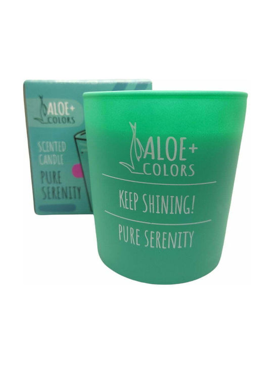 Aloe Colors Aromatic Soy Candle Pure Serenity in Jar with Magnolia Perfume 220gr