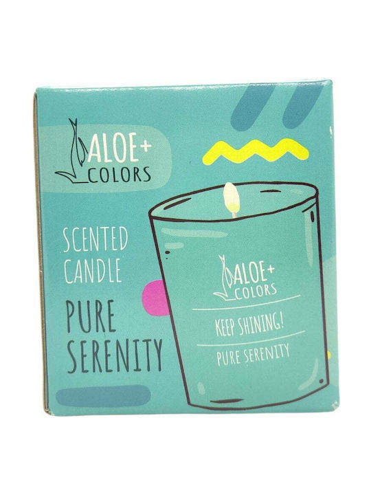 Aloe Colors Aromatic Soy Candle Pure Serenity in Jar with Magnolia Perfume 220gr
