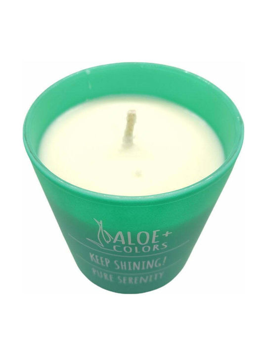 Aloe Colors Aromatic Soy Candle Pure Serenity in Jar with Magnolia Perfume 220gr