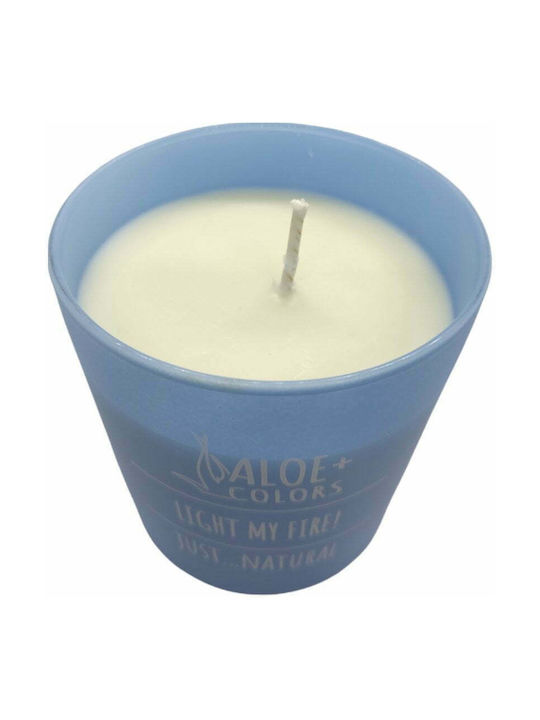 Aloe Colors Aromatic Soy Candle Just Natural in Jar with Freshness Perfume 220gr