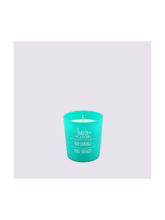 Aloe Colors Aromatic Soy Candle Pure Serenity in Jar with Magnolia Perfume 220gr