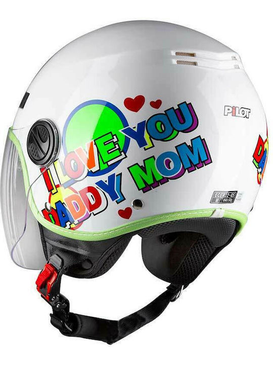 Pilot Fazer Junior Kids Jet Helmet ECE 22.05 900gr Green PIL000KRA71