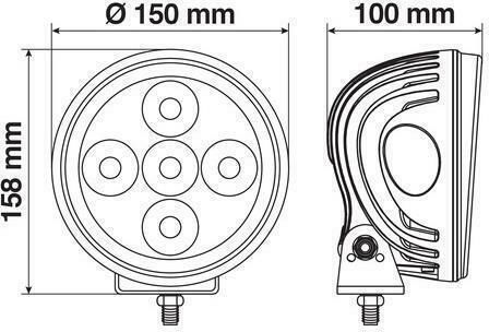Lampa Roundς Waterproof Headlights Car LED Universal 9 - 32V 58W 15cm 1pcs