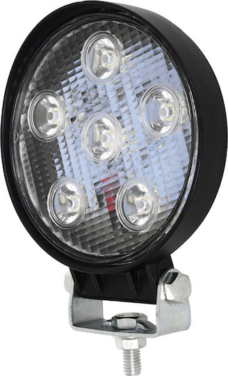 GloboStar PRO Series Rundς Wasserdicht Scheinwerfer Auto LED 10 - 30V 18W mit Weiß Beleuchtung 1Stück