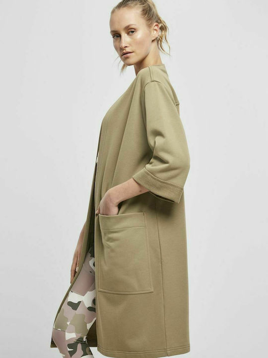 TB4101 Long Women's Cardigan Khaki