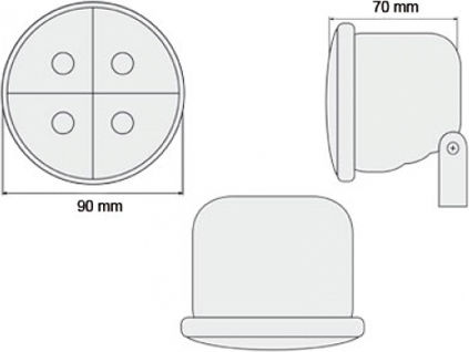 Dectane Dayline Στρογγυλό Φώτα Ημέρας Αυτοκινήτου LED Universal 12V 9cm 2τμχ