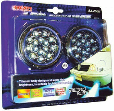 Autoline SJ-256A Rund Tagfahrleuchten Auto LED 12V 7.8cm 2Stück