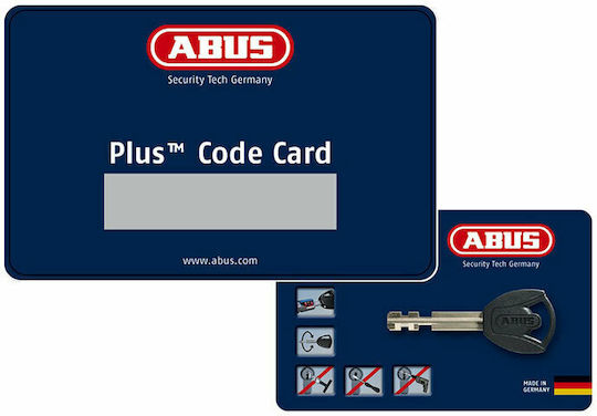 Abus Granit 68 Victory 12KS Антикражбена верига за мотоциклет с катинар и дължина 120см. Черен Цвят