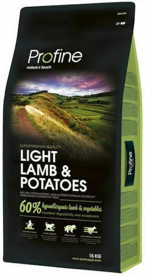 Profine Light 3kg Ξηρά Τροφή για Ενήλικους Σκύλους με Αρνί και Πατάτες