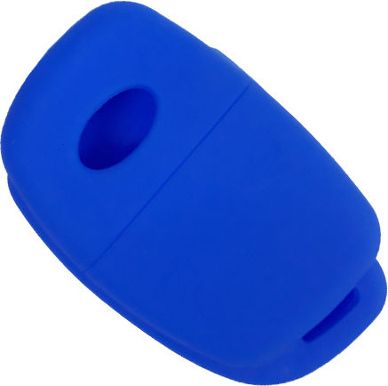 Silicone Car Key Cover Case with 3 Buttons for Hyundai Blue