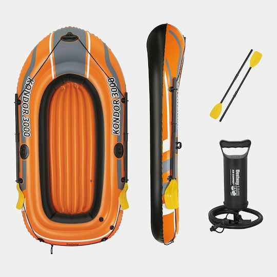 Bestway Kondor 3000 Inflatable Boat 2 People Orange with Oars & Pump 232x115cm