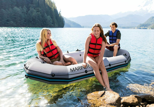 Intex Mariner 3 Inflatable Boat For 3 Adults Blue with 2 Paddles and Pump 297x127cm