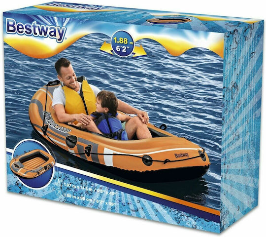 Bestway Hydro Force Raft II Barcă Gonflabilă pentru 1 Persoană Roșie 196x114buc