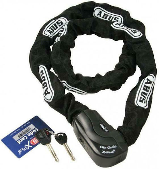 Abus CityChain X-Plus 1060 Αντικλεπτική Αλυσίδα Μοτοσυκλέτας με Κλειδαριά και Μήκος 170εκ. Μαύρο Χρώμα