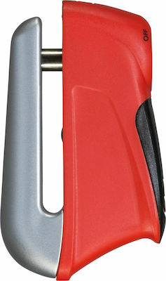 Abus Trigger 350 Κλειδαριά Δισκόφρενου Μοτοσυκλέτας με Συναγερμό & Πείρο 10mm Κόκκινο Χρώμα