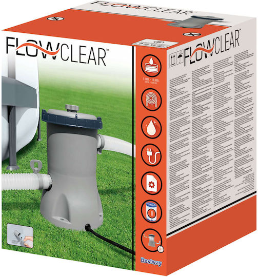 Bestway Pool Pump Flowclear Filter Single-Phase with Maximum Flow 2006 liters/hour