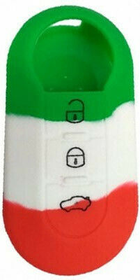 Husă Cheie din Silicon cu 3 Butoane pentru Fiat / Lancia în Culoarea Multicolor