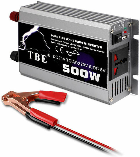 Car Inverter Modified Sinewave 500W to Converter 12V DC in 220V AC with 1xUSB
