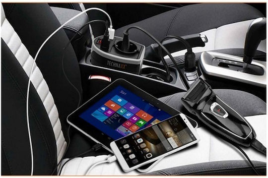 Technaxx Invertor Auto 400W pentru Convertirea 12V DC în 230V AC cu 2xUSB