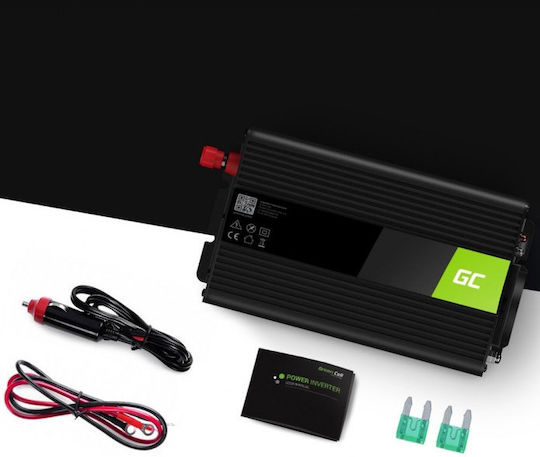 Green Cell Car Inverter Modified Sinewave 300W to Converter 12V DC in 230V AC with 1xUSB