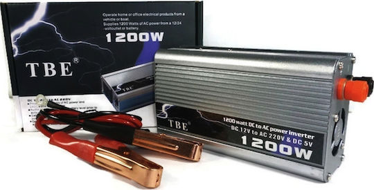 Volt Polska Inverter Αυτοκινήτου Τροποποιημένου Ημιτόνου 1200W για Μετατροπή 12V DC σε 220V AC