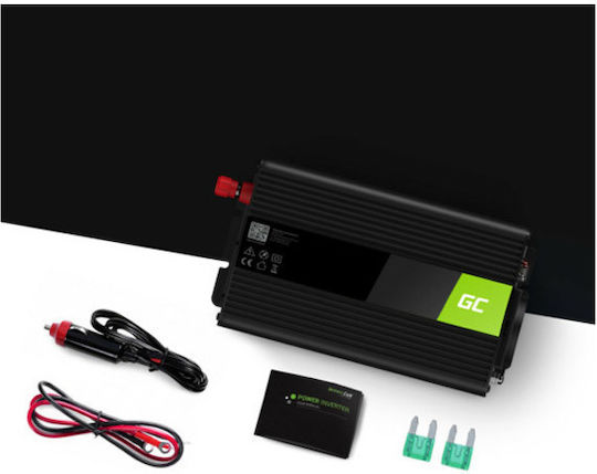 Green Cell Inverter Αυτοκινήτου Pro Green 600W για Μετατροπή 24V DC σε 230V AC με 1xUSB