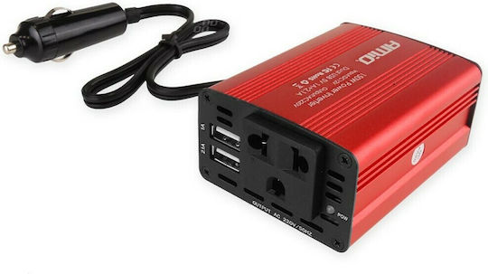 AMiO Car Inverter Modified Sinewave 150W to Converter 12V DC in 230V AC with 2xUSB