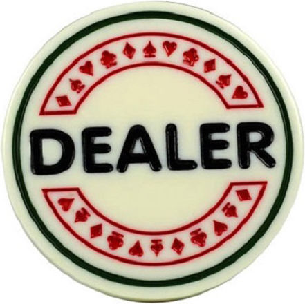 Modiano Dealer Button Πλαστικό Λευκό