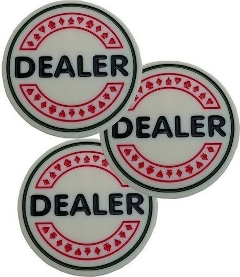 Modiano Dealer Button Πλαστικό Λευκό