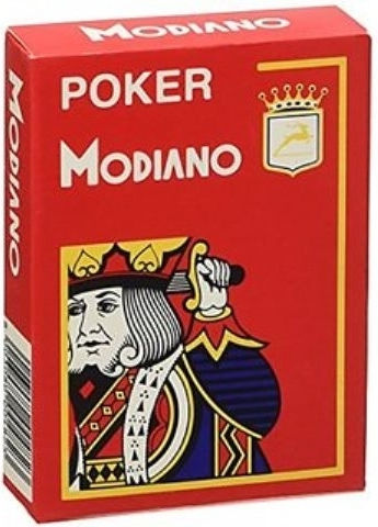Modiano Poker 4 Jumbo Playing Cards Plastic for Poker Red