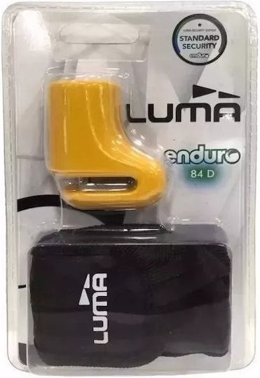 Luma Enduro 84D Motorcycle Disc Brake Lock in Orange