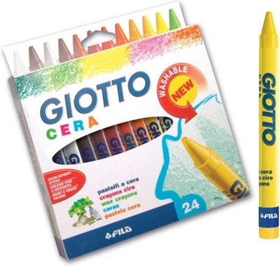 Giotto Crayons Set Cera 10cm 24 Colours