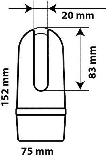 Lampa Claw Blocare disc motocicletă cu diametru zăvor 11mm 90613