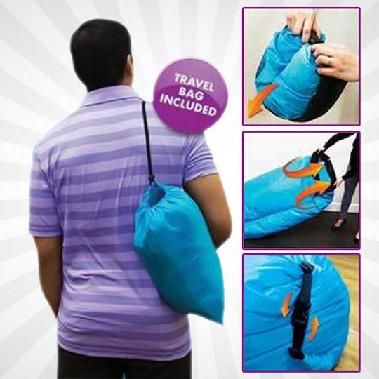Factory Cloud Lounger FS8243 Inflatable Lazy Bag Light Blue 200x70cm