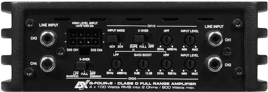 Esx Q-Four V2 24V Car Audio Amplifier 4 Channels Class D