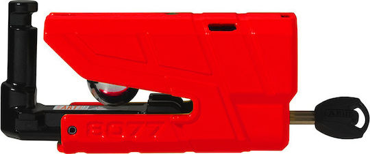 Abus Granit Detecto X Plus 8077 Motorrad-Bremsscheibenschloss mit Alarm & Kette 13.5mm Rot Farbe