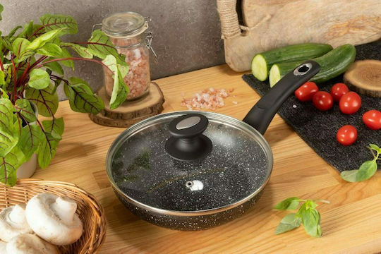 Edenberg Pan Made of Cast Aluminum with Lid with Non-Stick Coating Black 30cm