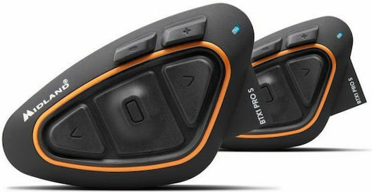 Midland BTX1 Pro Μονή Ενδοεπικοινωνία για Κράνος Μηχανής με Bluetooth
