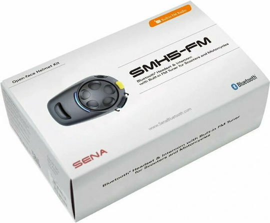 Sena SMH5-FM Мотоциклетна комуникационна система за един каскет с Bluetooth