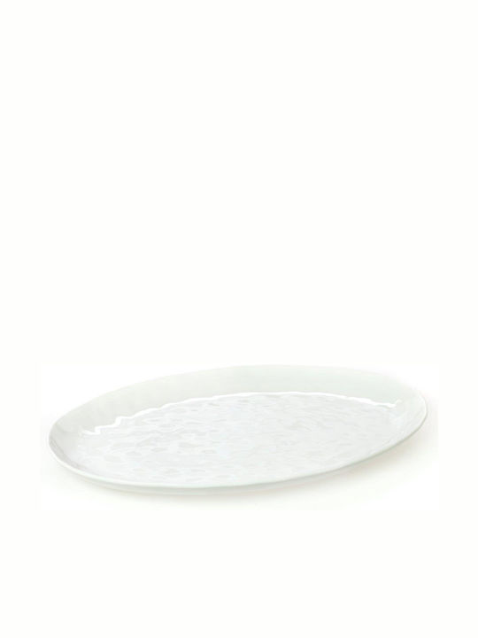 Cryspo Trio XL Pure Serving Platter Oval made of Porcelain White 50.5x33.5cm