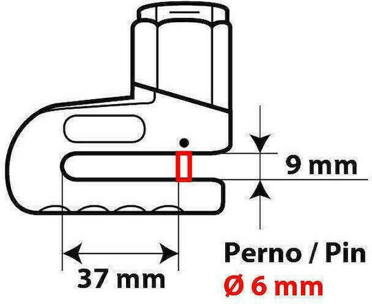 Lampa Gator 6 Motorcycle Disc Brake Lock with 6mm Pin